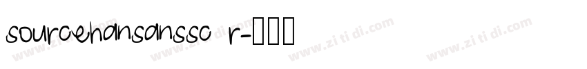sourcehansanssc r字体转换